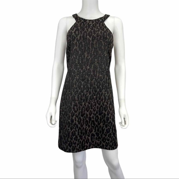 Trina Turk Dresses & Skirts - Trina Turk Black Leopard Print Wool Blend Sleeveless Dress, NWT E0666